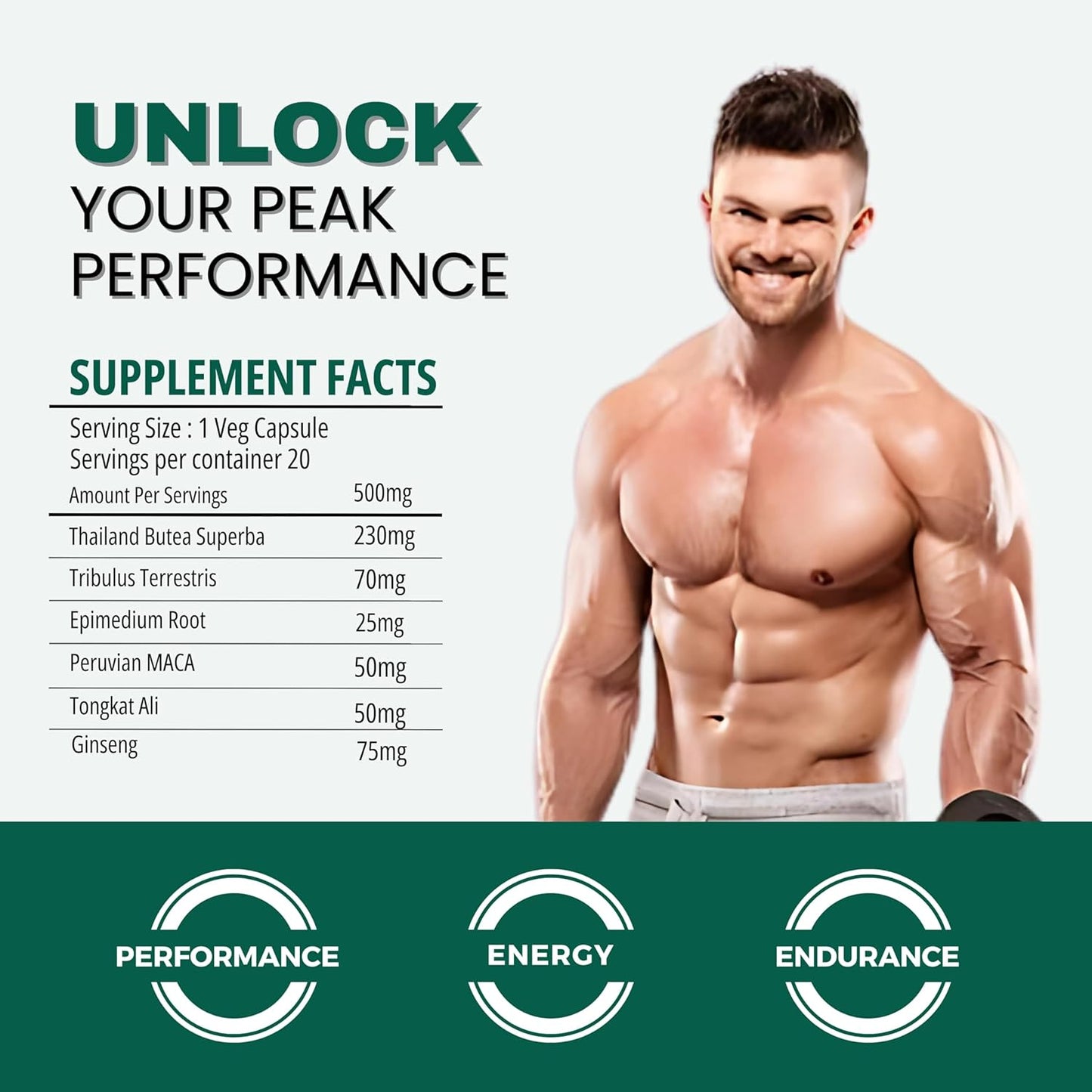 MaxVibe Blended Nutrition Supplement (2 Pack) for Enhanced Performance, Energy, and Endurance - 40 Capsules