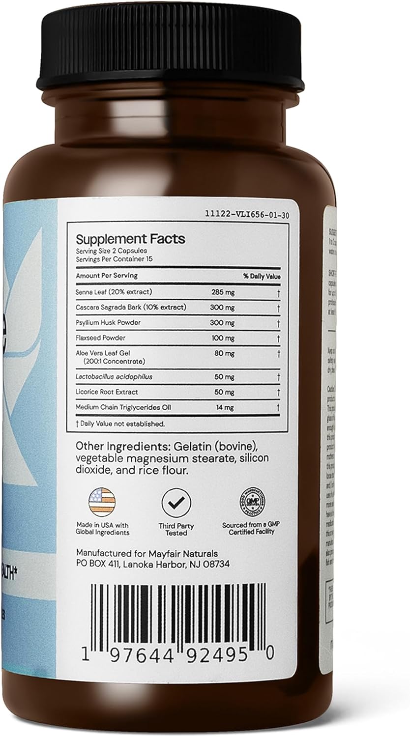 Mayfair Naturals 15 Day Cleanse Colon Detox 3 Pack - 30 Capsules Each, Natural Laxative for Constipation and Digestive Health Supplement - 90 Total Capsules
