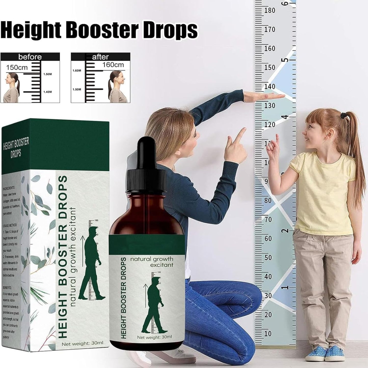 Medicare Natural Height Booster Drops - Growth Stimulant (2pcs)
