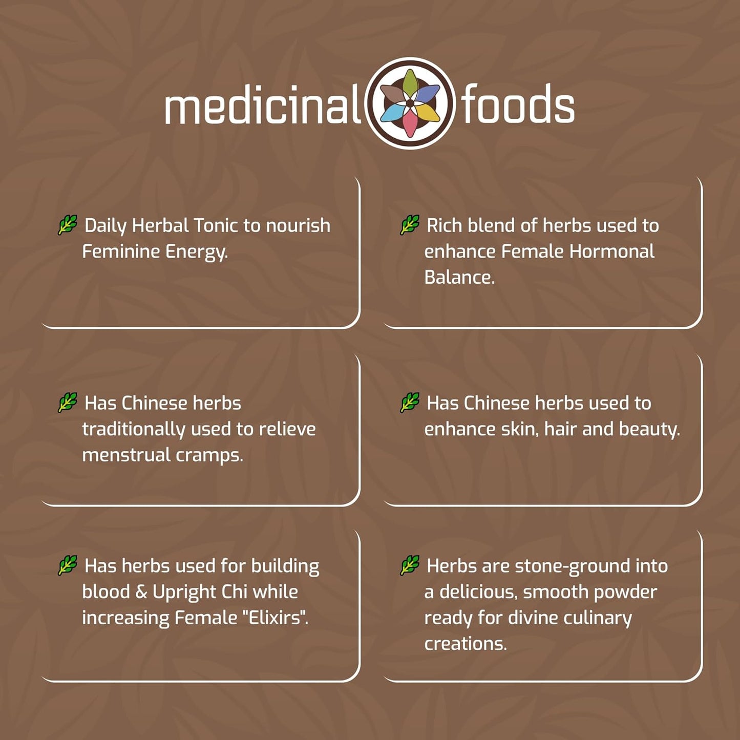 Medicinal Foods Love Tonic: Hormonal Balance for Women with 12 Powerful Chinese Herbs | Yin Energy Booster | All-Natural, Vegan & Gluten-Free | 100g