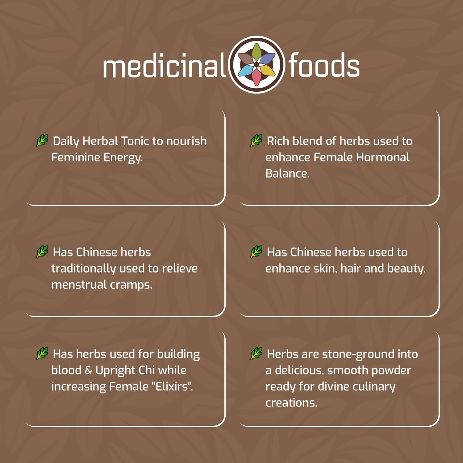 Medicinal Foods Love Tonic: Hormonal Balance for Women with 12 Powerful Chinese Herbs | Yin Energy Booster | All-Natural, Vegan & Gluten-Free | 100g