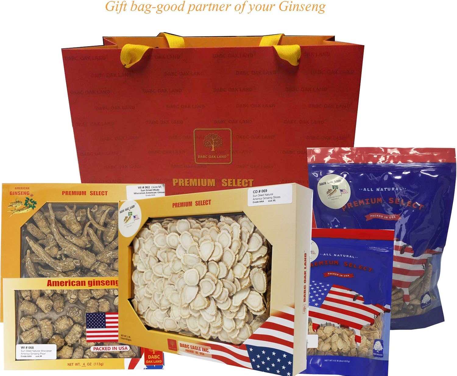 Medium & Large Hand-Selected American Wisconsin Ginseng Roots - Cultivated in Wisconsin (8oz/Box)