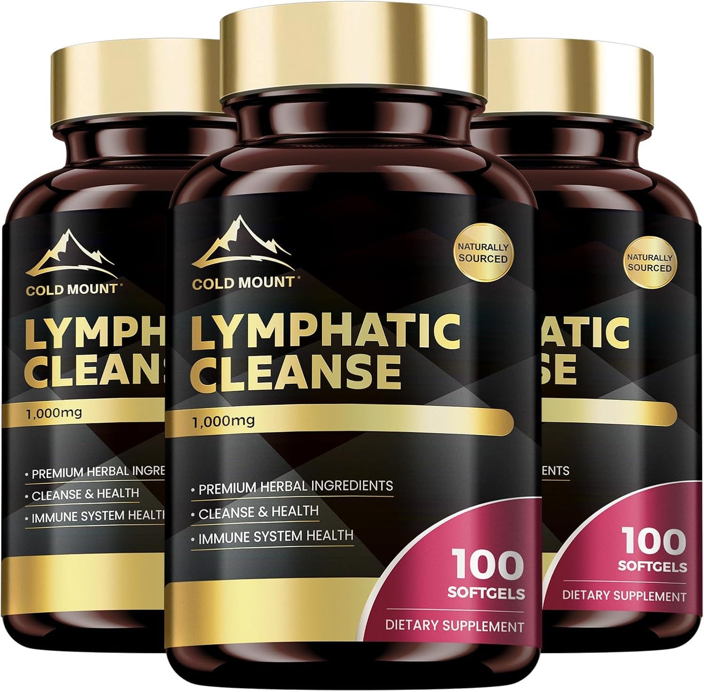 MEGNETA Lymphatic Drainage Supplement - 300 Capsules for Immune Health & Cleanse