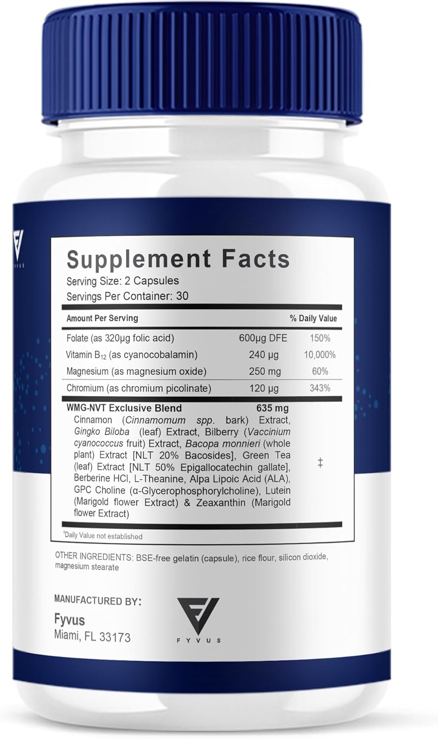 Memo Force Supplement (5 Pack) - 300 Capsules, Advanced Formula for Brain and Memory Support, Maximum Strength Daily Health and Wellness Support