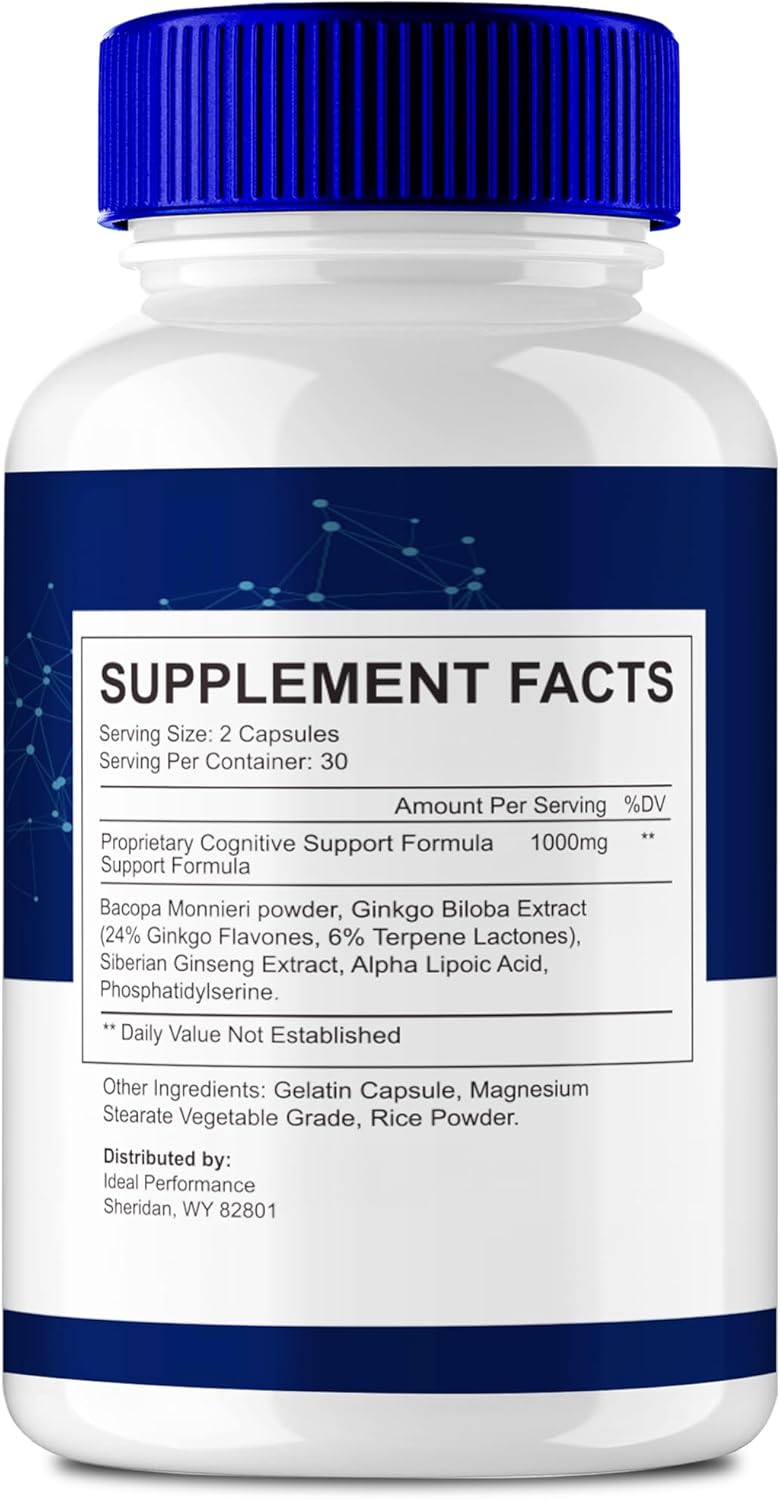 Memoforce Brain Supplement Capsules - Advanced Formula for Memory & Focus - Brain Health Support - Maximum Strength (5 Pack)