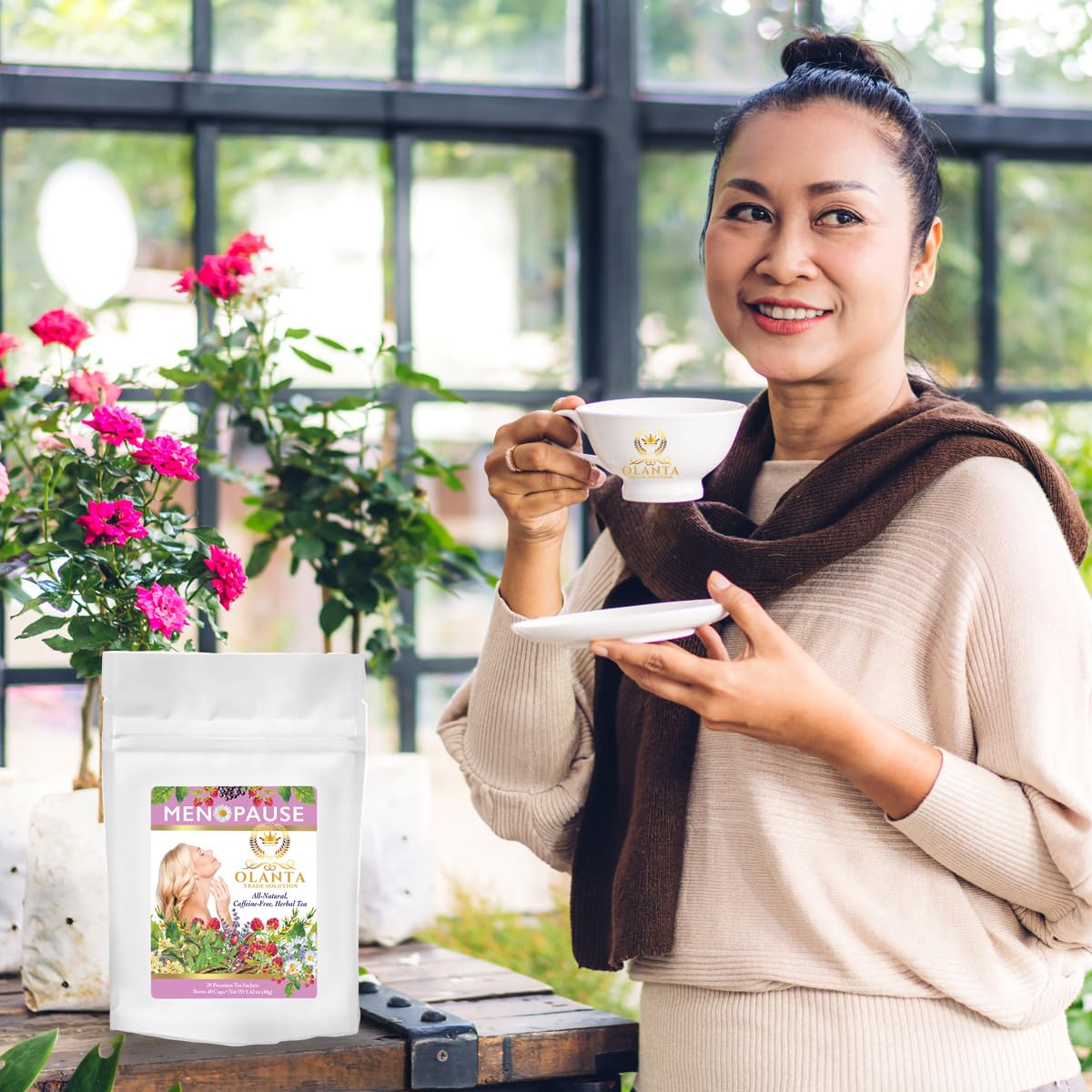 Menopause Comfort Tea - Natural Menopause Support with Hot Flash Relief - 20 Premium Sachets by Olanta Trade Solution