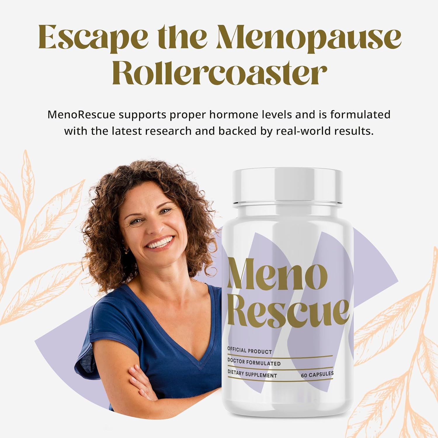 Menopause Relief Supplements for Women Over 50 - Natural Hormone Support for Hot Flashes - Complete Menopause Support - 6 Pack of MenoRescue Formula
