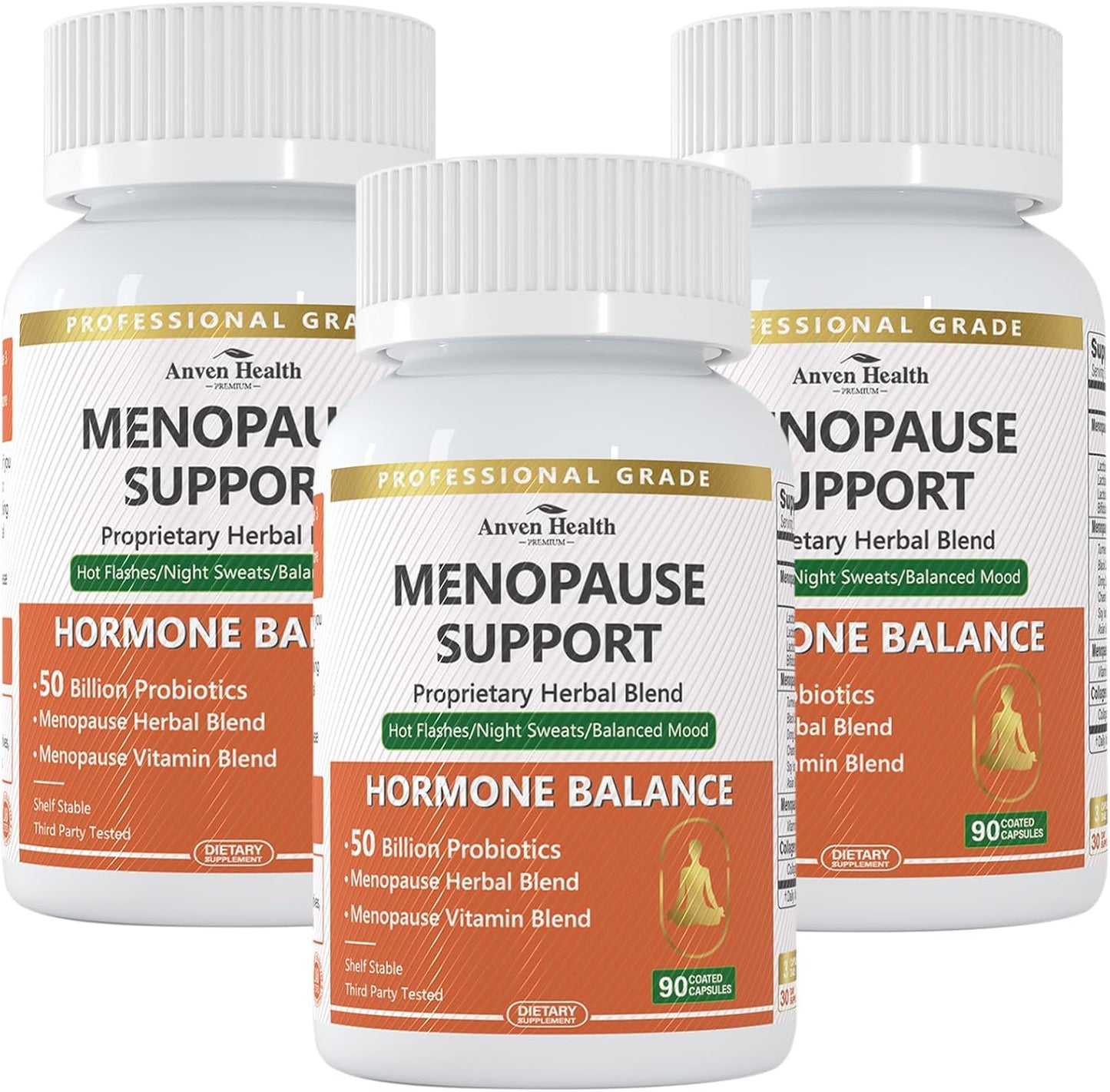 Menopause Relief Supplements for Women with Probiotics, Herbs, Collagen Peptides & Vitamins - 270 Veggie Caps