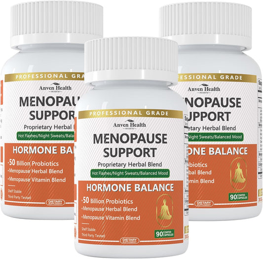 Menopause Relief Supplements for Women with Probiotics, Herbs, Collagen Peptides & Vitamins - 270 Veggie Caps