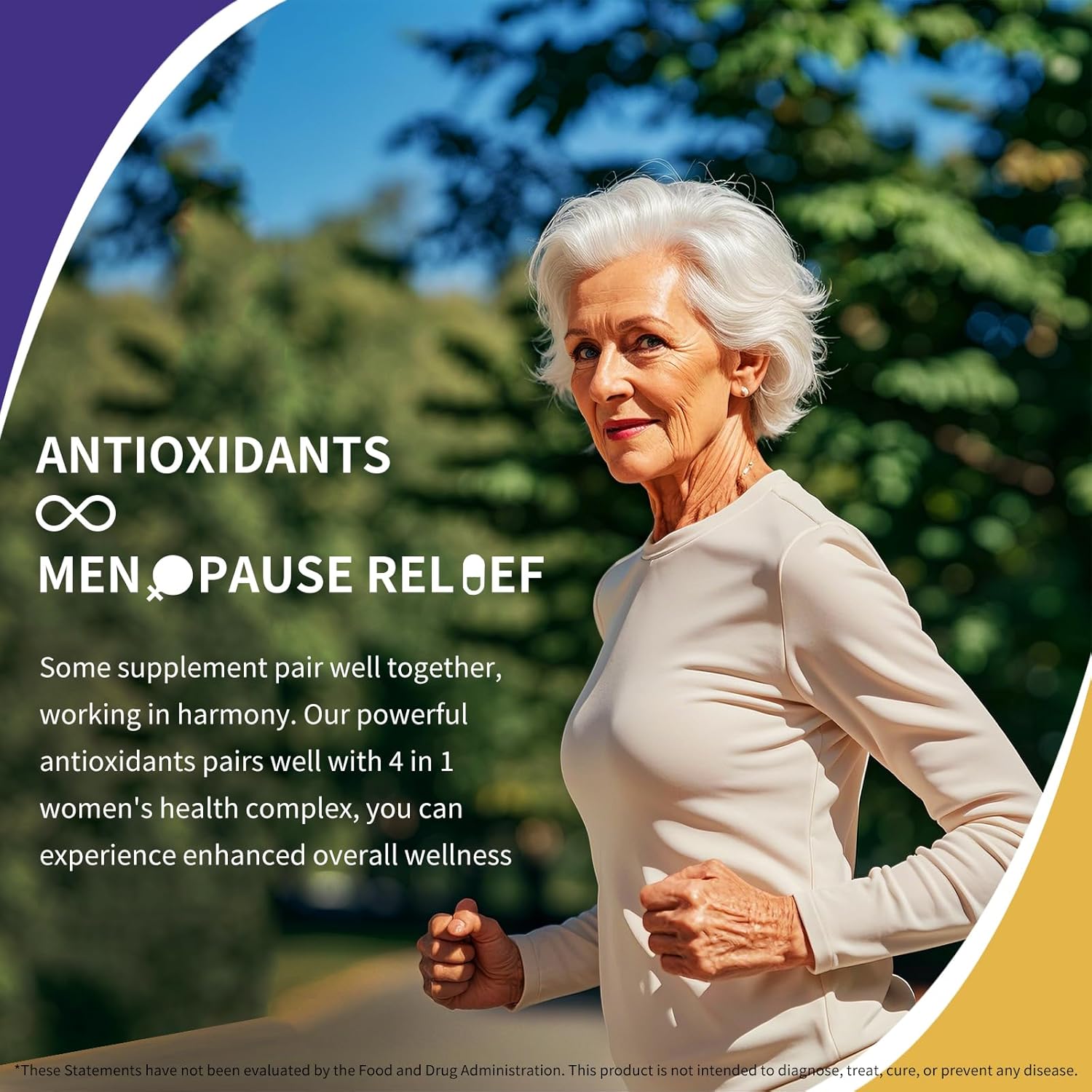 Menopause Support & Antioxidant Bundle - RUNICA 4 in 1 Women Menopause Supplement with Mixed Berry Cherry Antioxidants