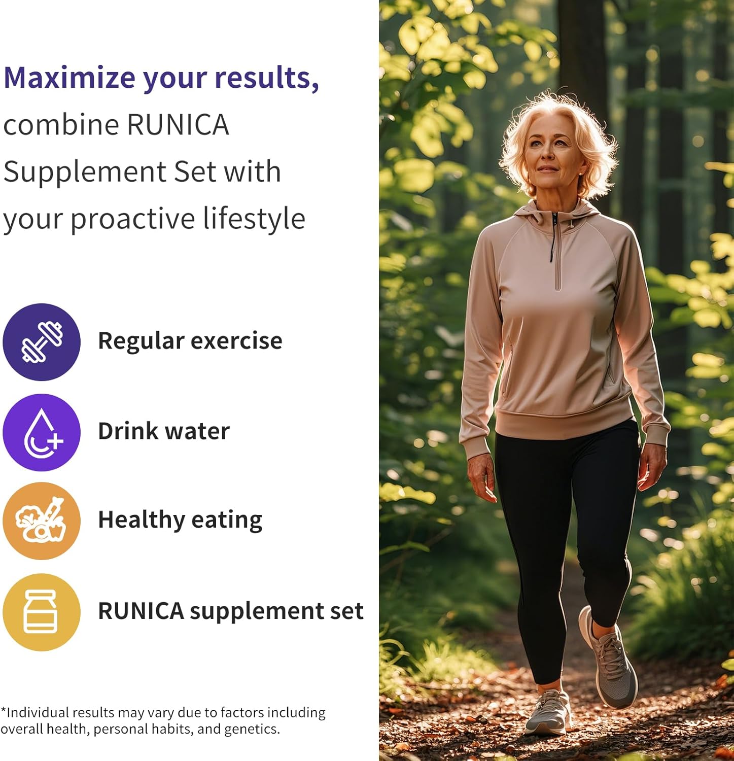 Menopause Support & Antioxidant Bundle - RUNICA 4 in 1 Women Menopause Supplement with Mixed Berry Cherry Antioxidants