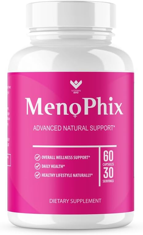 Menopause Support Capsules - MenoPhix Natural Supplement (300 Capsules, 5 Pack)