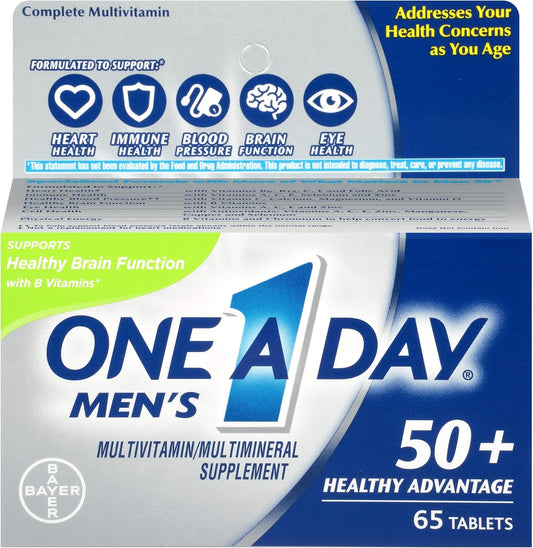Men's 50+ Advantage Multivitamins - 65 Count - Daily Multivitamin Supplement
