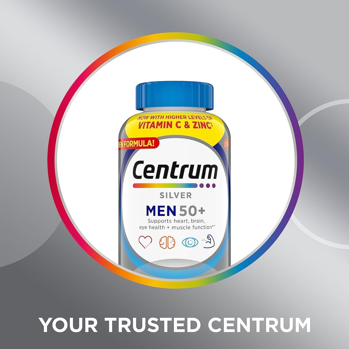 Men's 50+ Centrum Silver Multivitamin & Multimineral Supplement - 200 Tablets