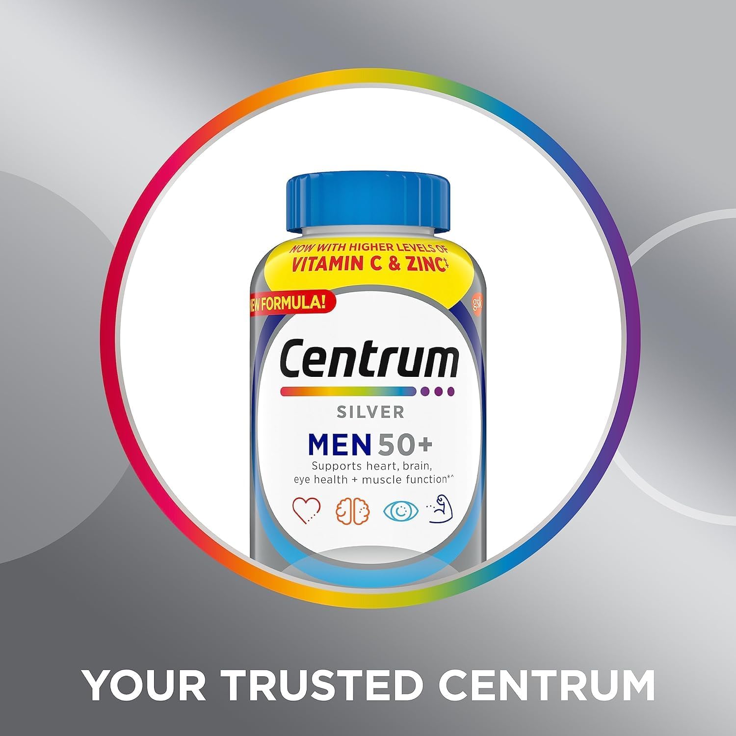 Men's 50+ Centrum Silver Multivitamin & Multimineral Supplement - 200 Tablets