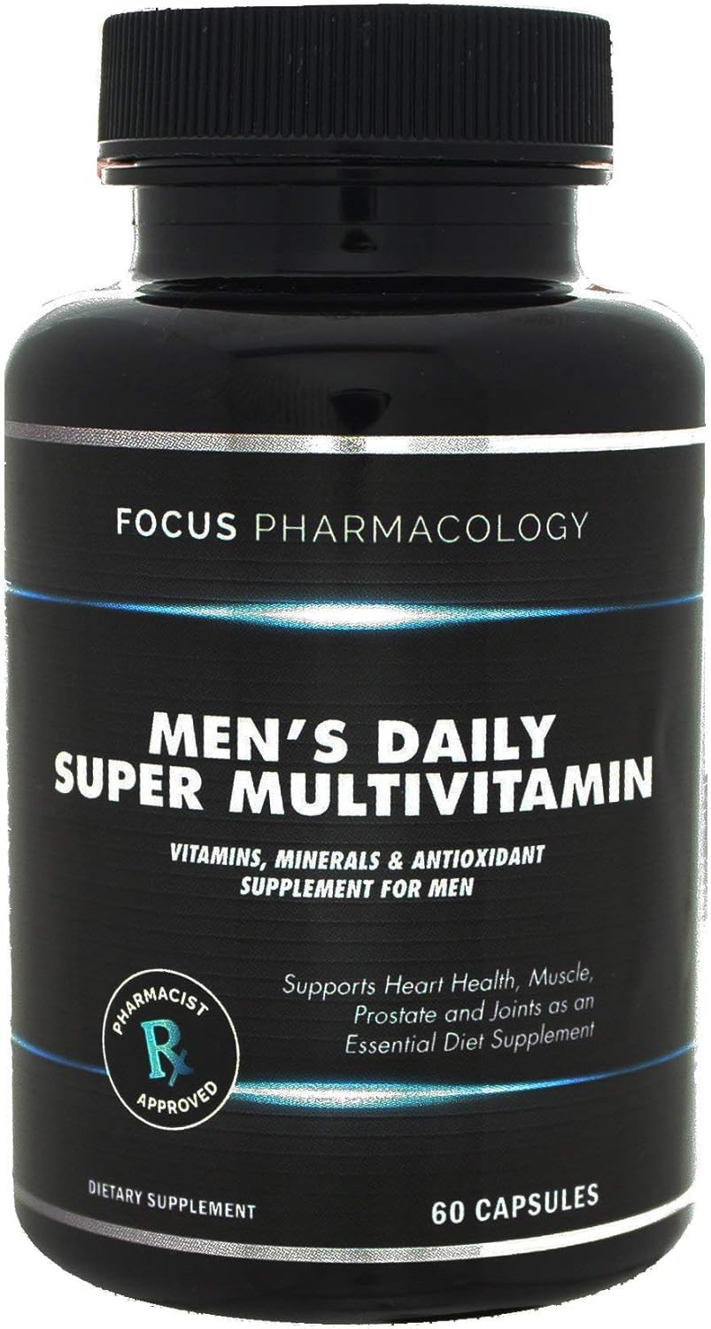 Men's Daily Super Multi-Vitamin 60 Ct - Vitamins, Minerals, Herbs for Prostate Health & Energy