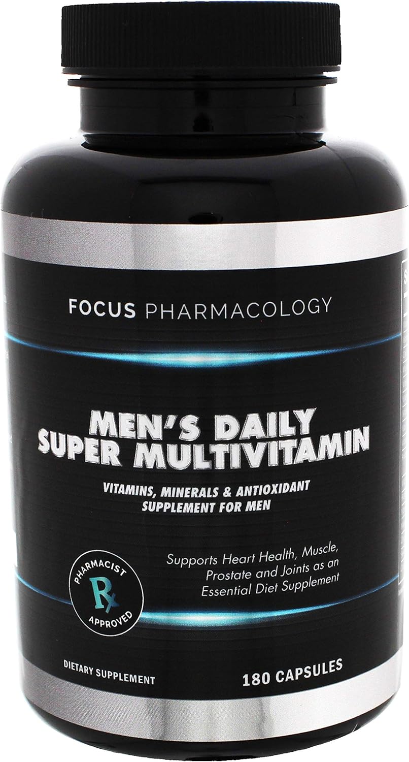 Men's Daily Super Multi-Vitamin 60 Ct - Vitamins, Minerals, Herbs for Prostate Health & Energy