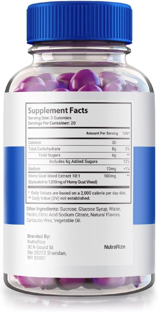 Men's Energize Gummies (2 Pack) - NutraRize Supplement for Overall Health, Active Lifestyle - 120 Gummies
