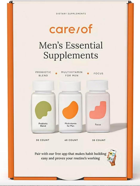 Men's Essential Supplement Bundle: Multivitamin, Probiotic, & Focus (90 ct.) by Care/of