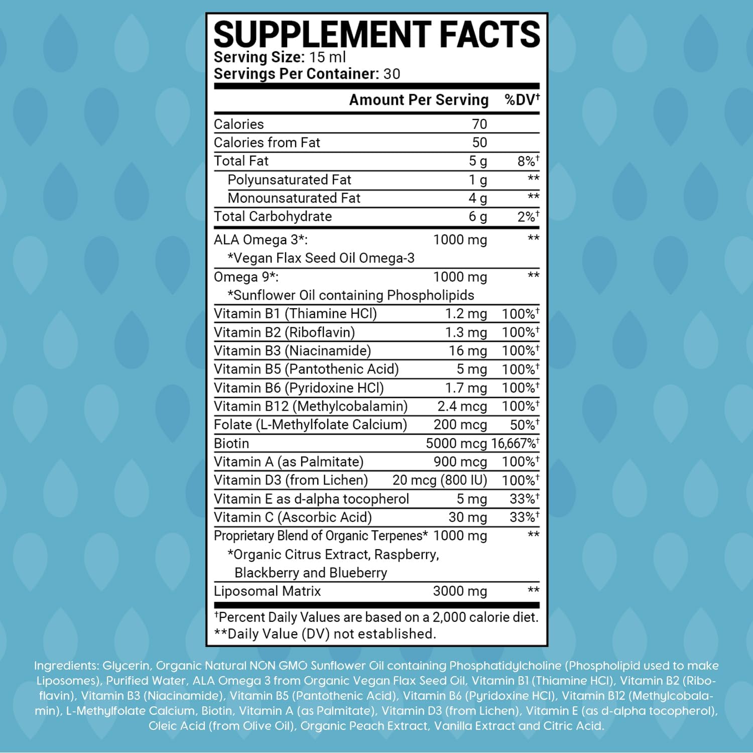 Men’s Multivitamin Supplement with Natural Peach Flavor - Supports Heart, Memory, Nervous System, Omega 3, Liposomal, Biotin - 450ML