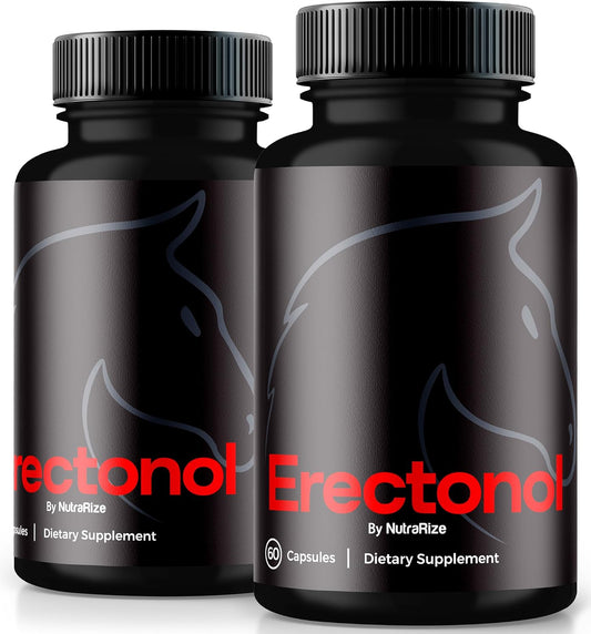 Men's NutraRize Erectonol Capsules (2 Pack) - Dietary Supplement for Wellness and Peak Performance - Advanced Formula for Active Lifestyle - 120 Capsules