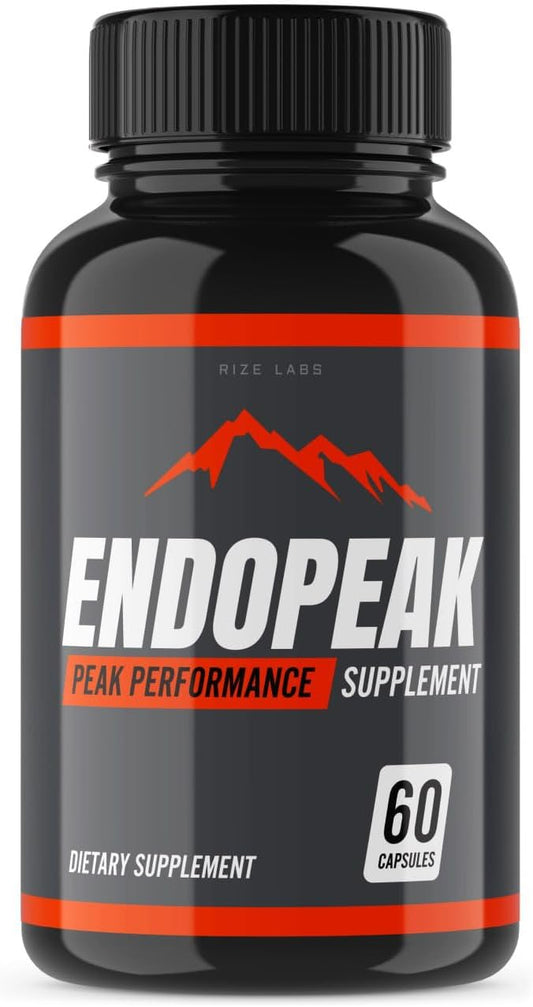 Men's Peak Performance Capsules - Maximum Strength Endopeak by Rize Labs, Ultra Pure Non-GMO Vegan Supplement - Advanced Formula (60 Capsules)