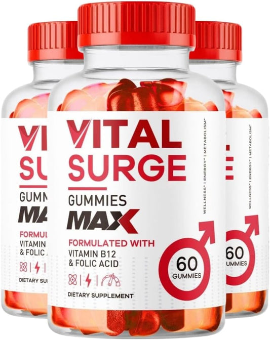 Men's Performance Gummies - MAX Strength VitalSurge Advanced Formula (180 Gummies, 3 Pack)