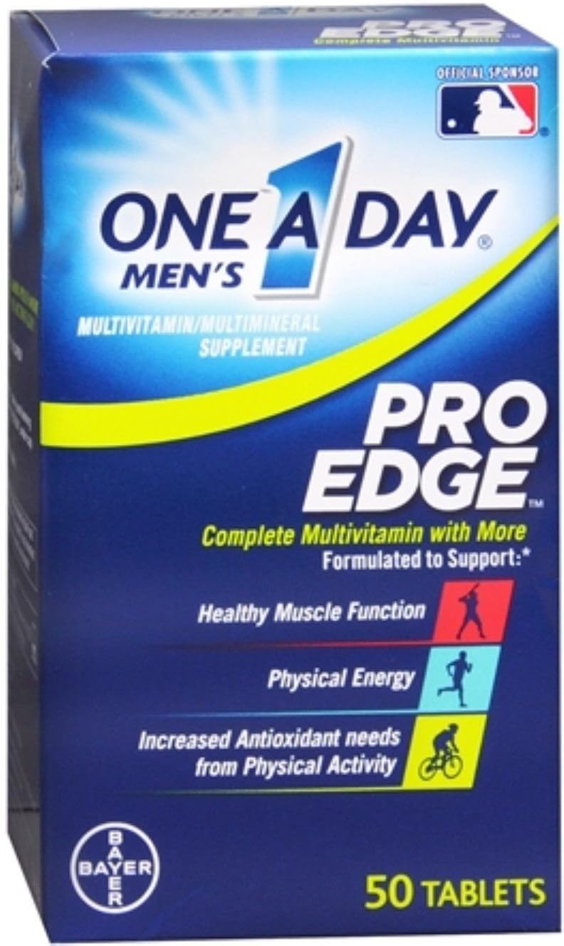 Men's Pro Edge Multivitamin, 50-Tablet Bottle - Daily Nutrition Support for Men
