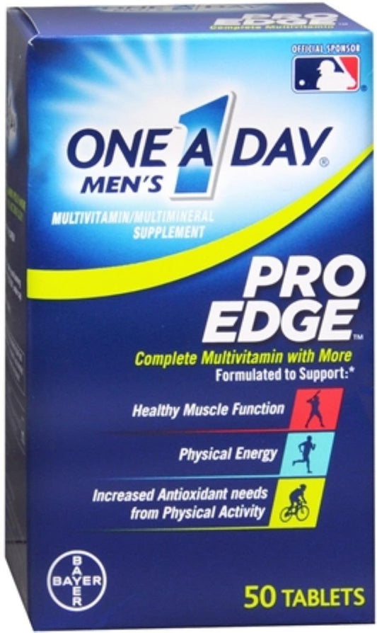 Men's Pro Edge Multivitamin, 50-Tablet Bottle - Daily Nutrition Support for Men