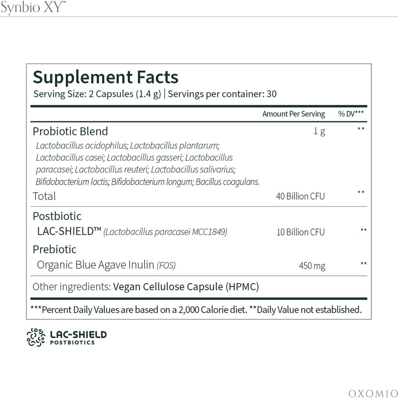 Men's Synbiotic Supplement with 50 Billion CFU, Prebiotic, 10 Probiotic Strains, and Heat-Stable Postbiotic - OXOMIO Synbio XY