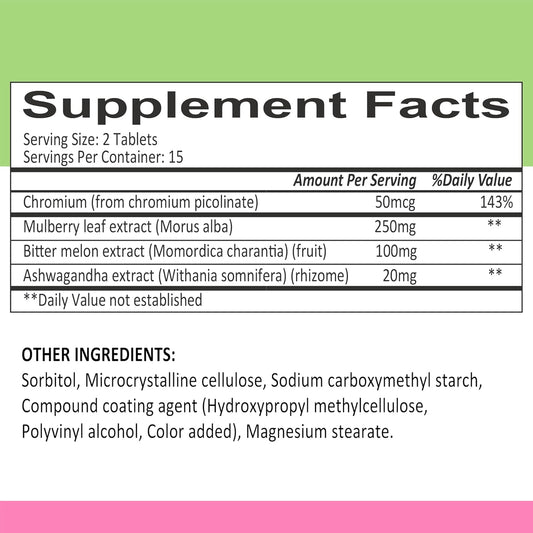 Metabolic Activator Supplement with Mulberry Leaf Extract, Vitamin C, PQQ - 60 Tablets