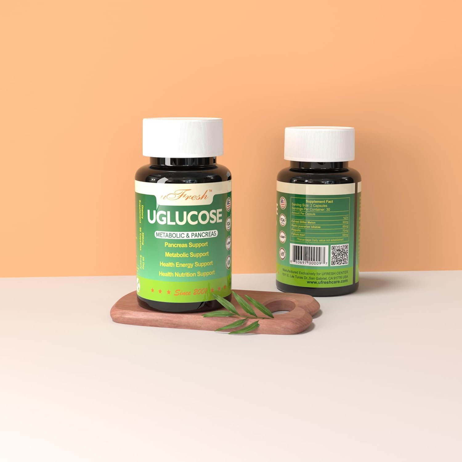 Metabolic and Pancreas Support Supplement for Health and Energy - uFresh UGLUCOSE Capsules