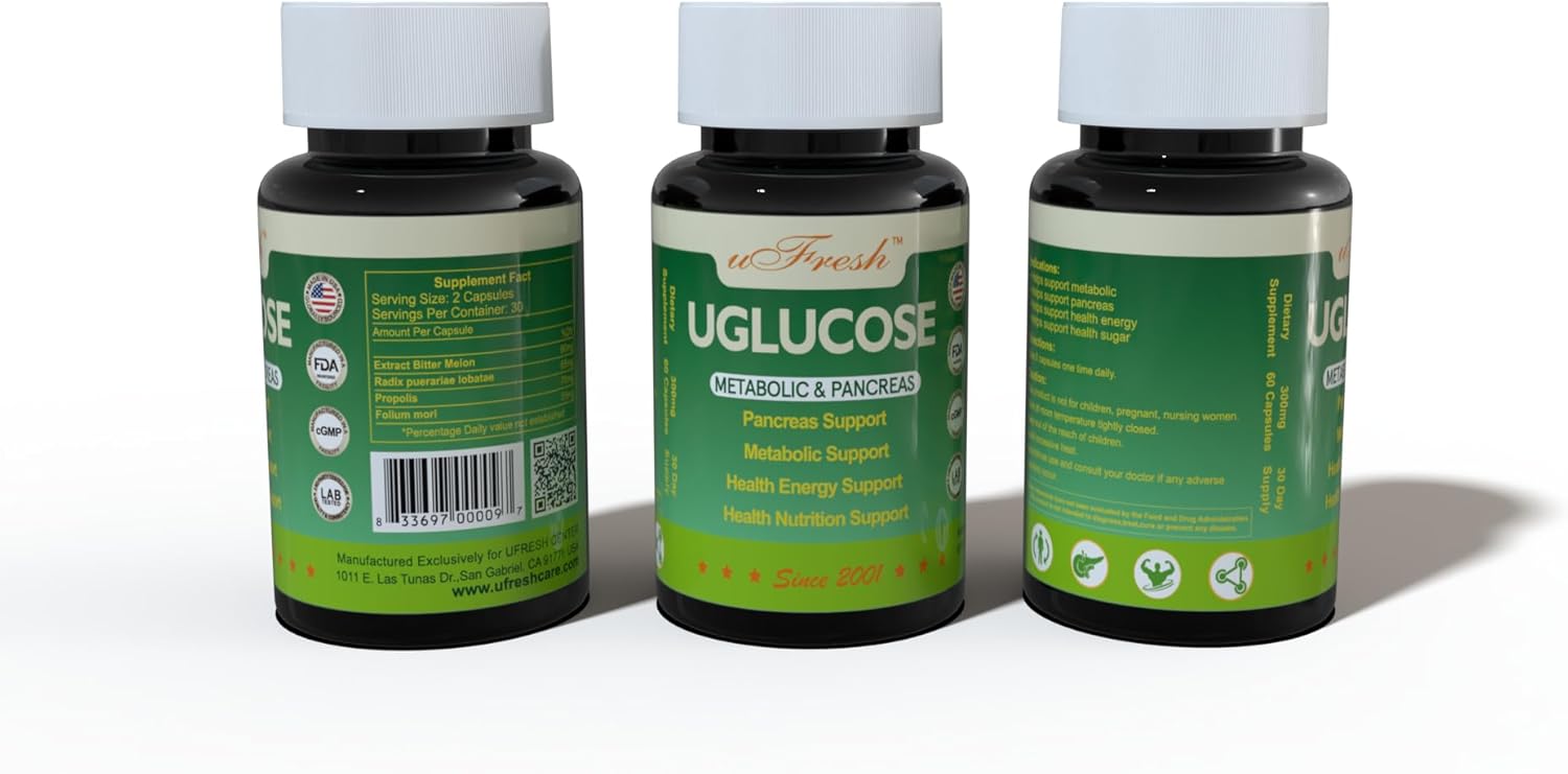 Metabolic and Pancreas Support Supplement for Health and Energy - uFresh UGLUCOSE Capsules