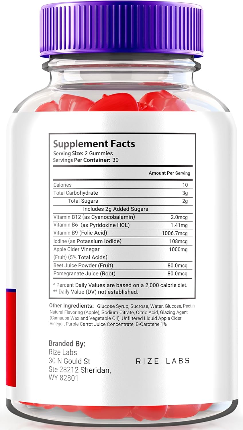 Metabolix Labs Keto Plus ACV Gummies - Weight Management Support with Apple Cider Vinegar (120 Gummies) by Rize Labs