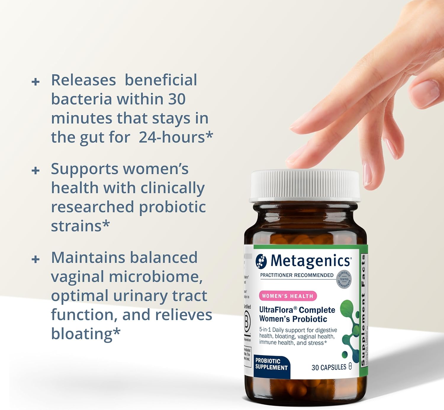 Metagenics Vitamin D3 10,000 + K with UltraFlora Complete Women's Probiotic - Immune, Bone, Heart & Digestive Health Support (90 Capsules)