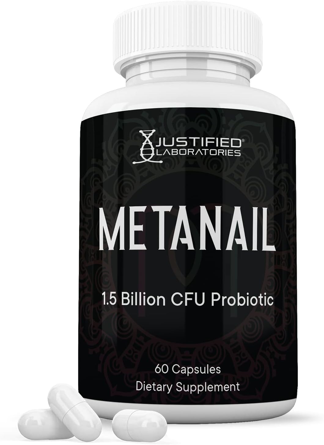 Metanail Probiotic Nail Support Supplement with 1.5 Billion CFU - 60 Capsules by Justified Laboratories