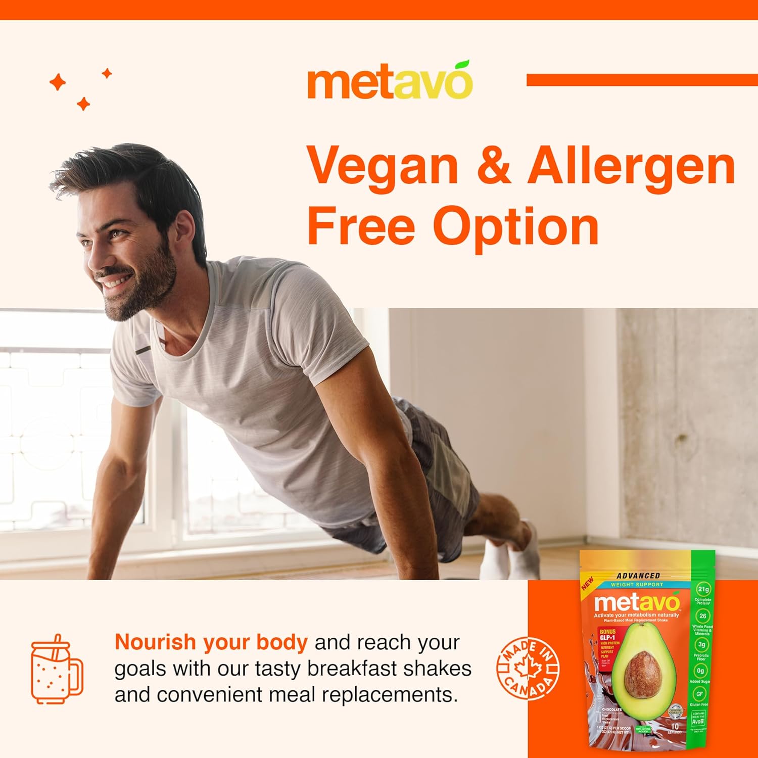 Metavo Chocolate Meal Replacement with Advanced Weight Support Formula