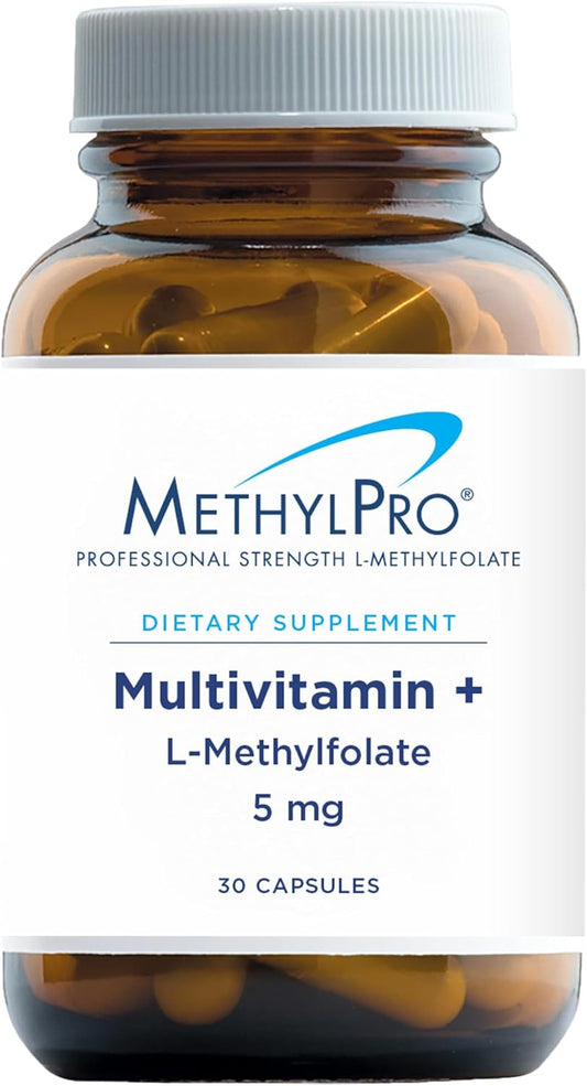 MethylPro Daily Multivitamin with 5mg L-Methylfolate - Gender-Neutral Support for Brain Health, Mood, Immune System, and Energy - 30 Capsules