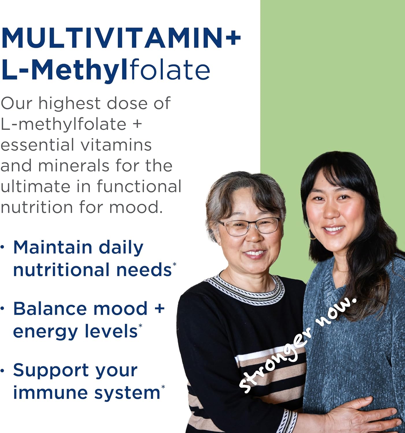 MethylPro Daily Multivitamin with 5mg L-Methylfolate - Gender-Neutral Support for Brain Health, Mood, Immune System, and Energy - 30 Capsules