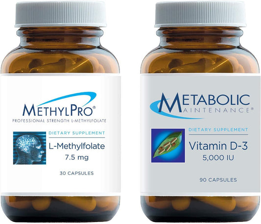 MethylPro L-Methylfolate + Vitamin D-3 Bundle for Immune Support & Metabolic Maintenance