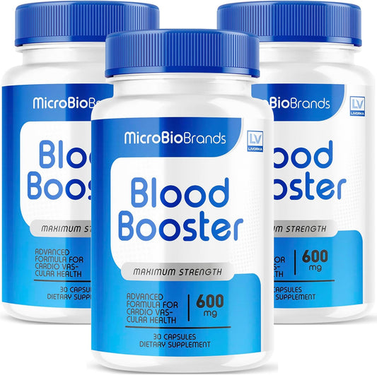 Microbio Blood Booster by LIVORKA - Advanced Formula (90 Capsules, 3 Pack)