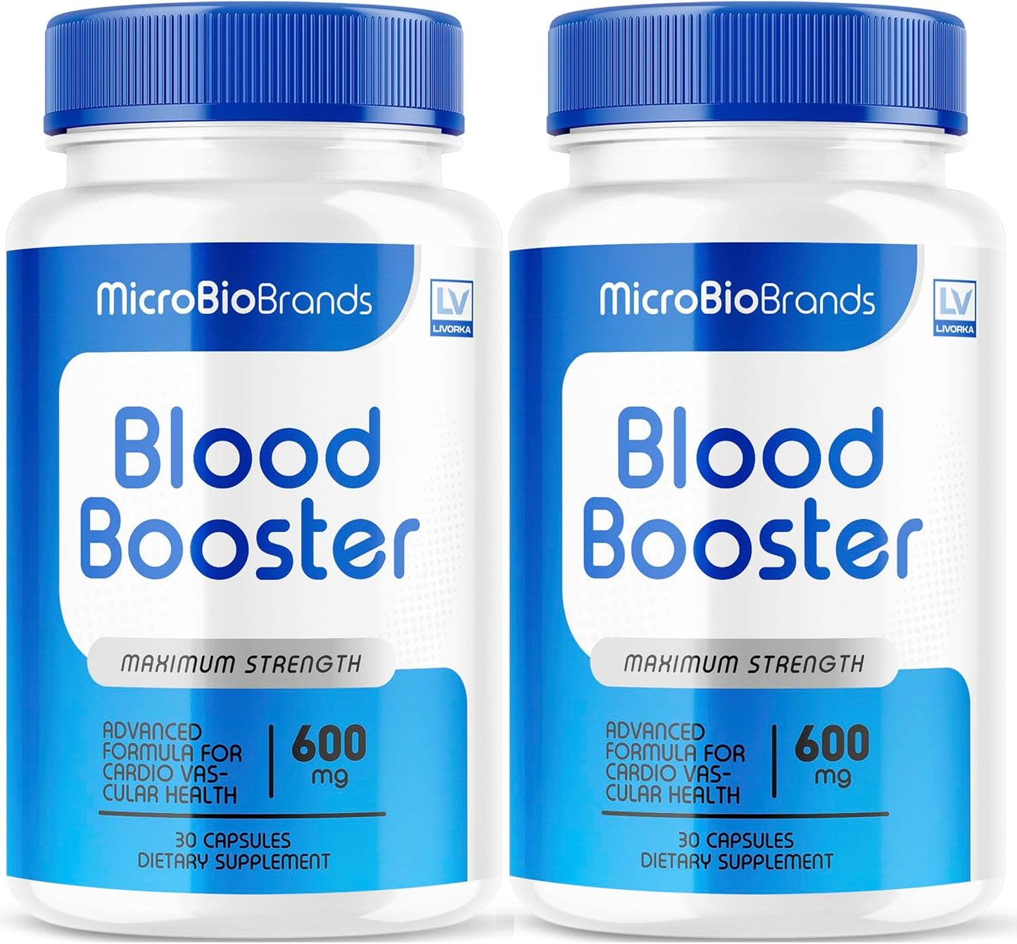 Microbio Blood Booster by Micro Bio Brand - 2 Pack of Advanced Formula Pills (60 Capsules) for 2 Months of Blood Support