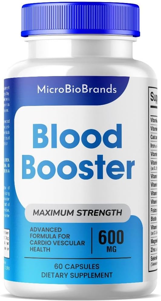 MicroBio Blood Booster Capsules - Natural Blood Flow Support Supplement (1 Pack)