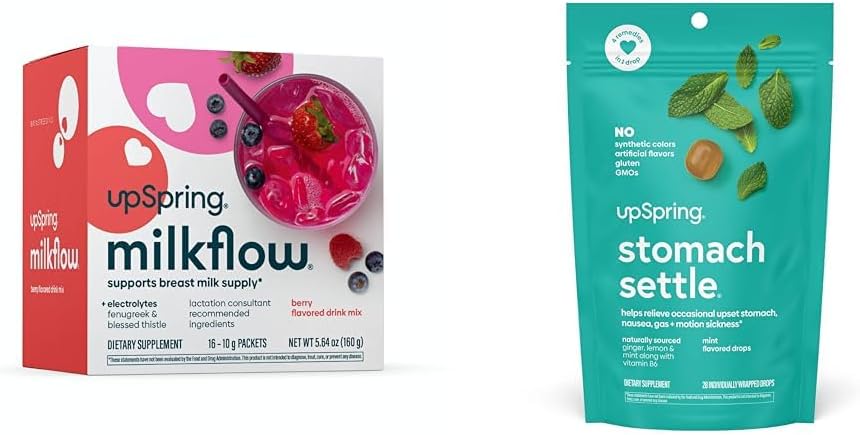 Milkflow Electrolyte Breastfeeding Supplement Drink Mix with Fenugreek for Nausea Relief and Upset Stomach.