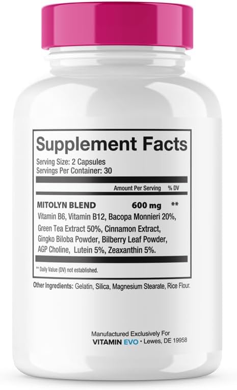 MitoLyn Capsules 3 Pack - Advanced Formula Keto Supplement for Natural Mitochondrial Support - 180 Capsules