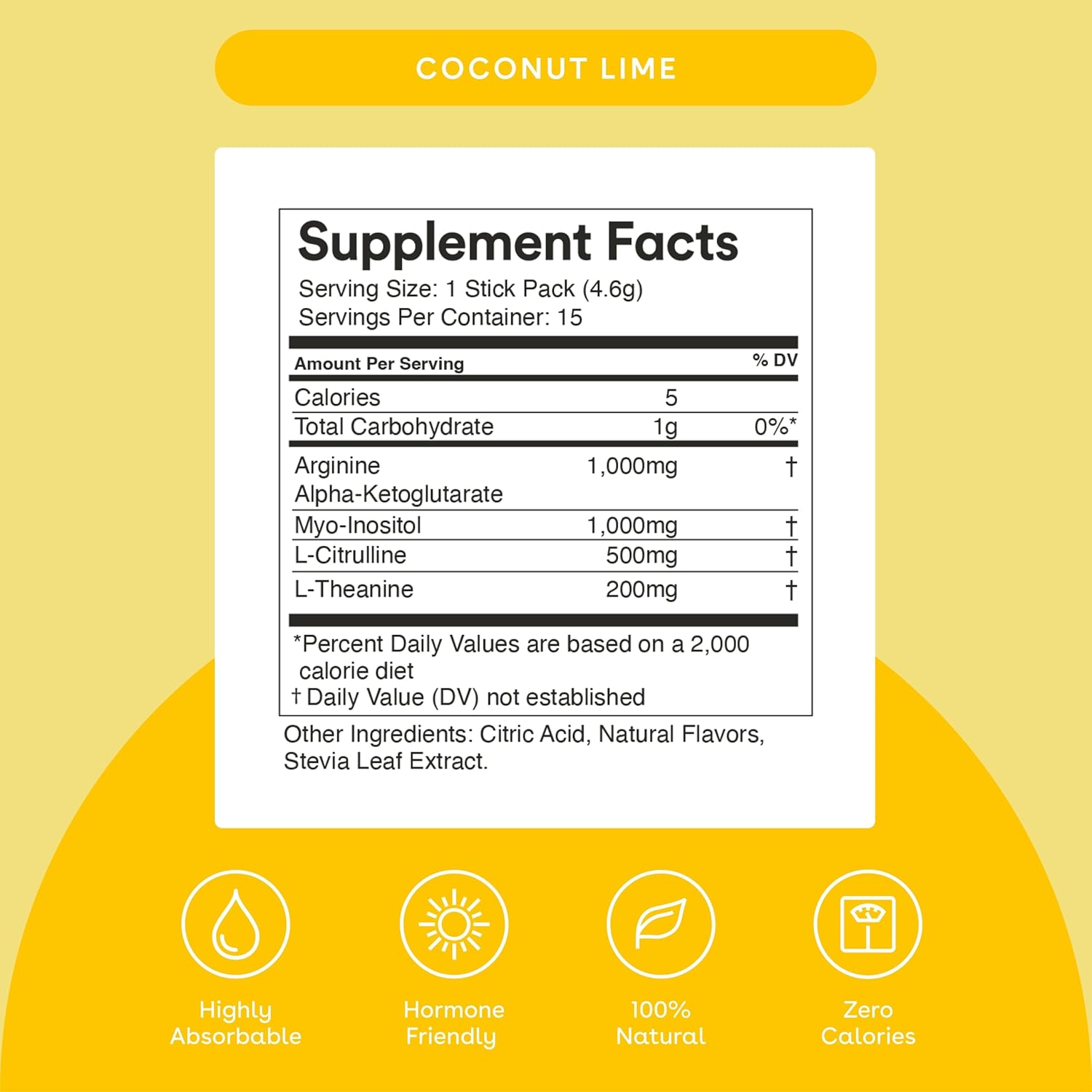 MIXHERS Focus Brain Health Supplement for Women - L-Theanine Drink Packets - Coconut Lime Flavor - Improve Concentration and Focus