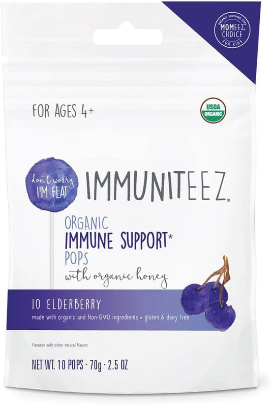 Momeez Choice Lolleez Immuniteez Elderberry Immune Support Pops, 10 Count