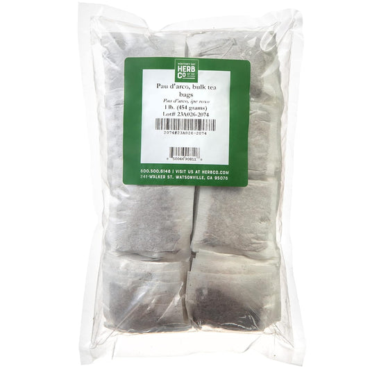Monterey Bay Herb Co. Pau D’arco Herbal Tea - 200 Tea Bags, 1 LB, All-Natural & Caffeine-Free