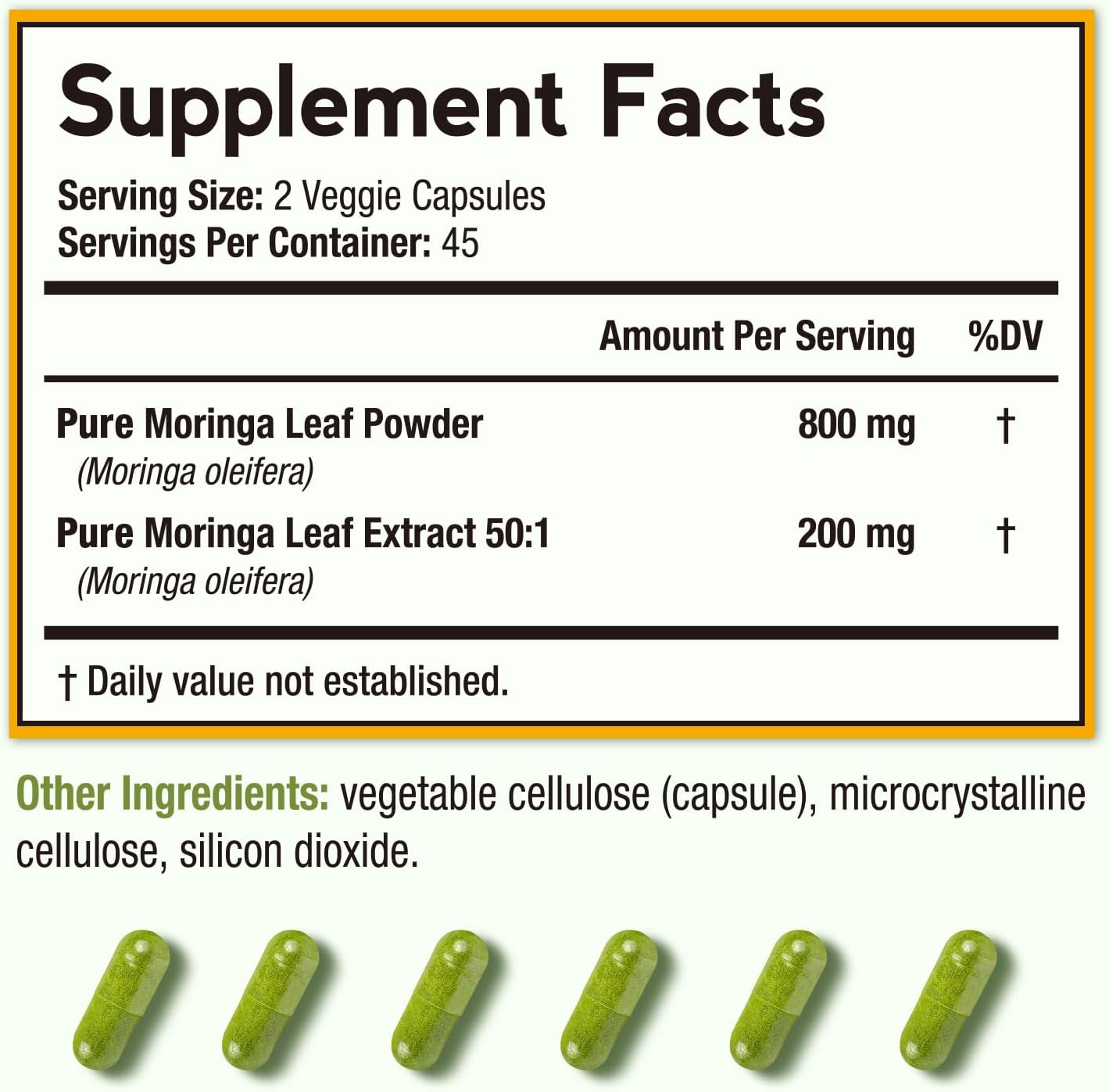Moringa Capsules & Collagen Peptides Powder Bundle for Vegans, 90 Caps & 16oz Powder
