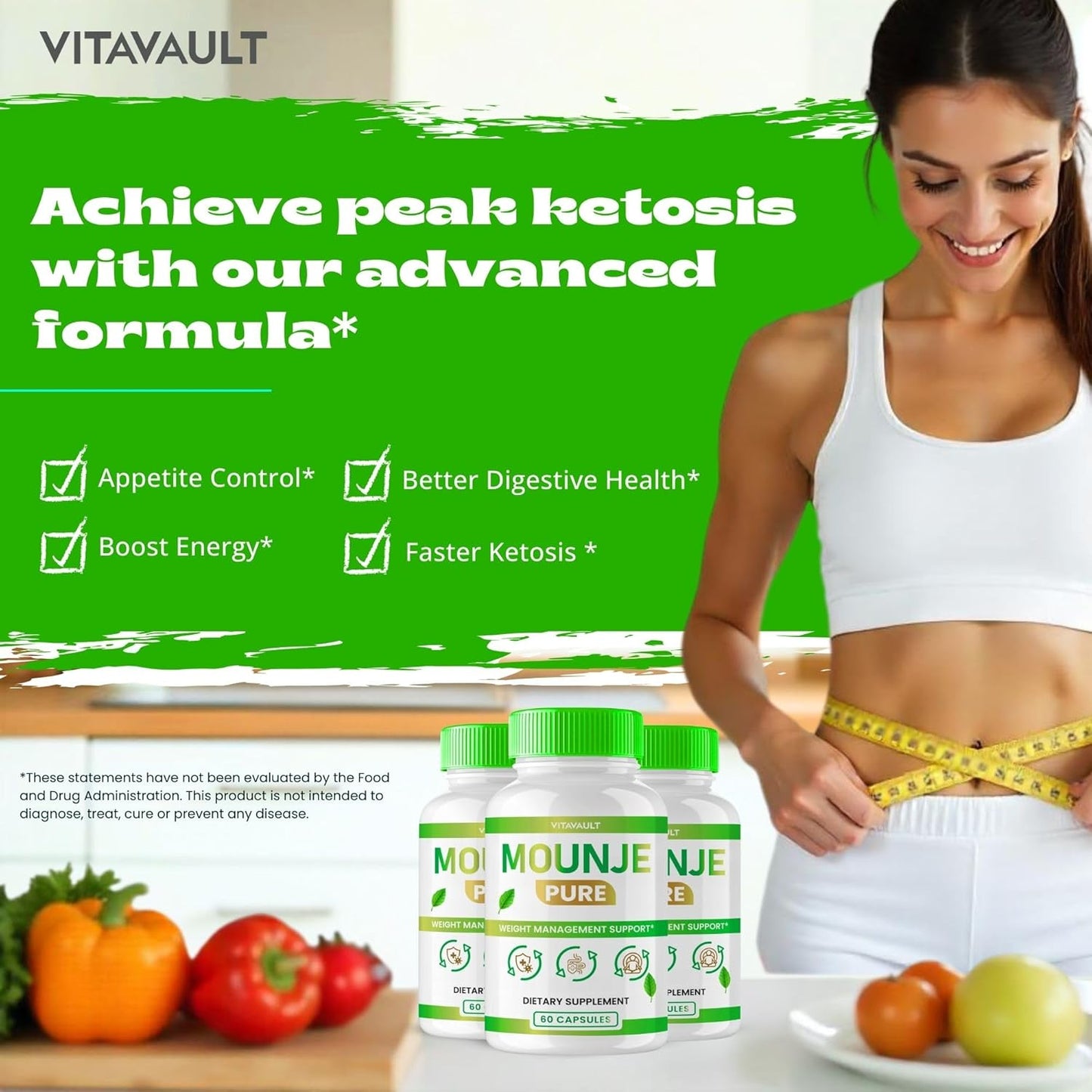 Mounje Pure Keto Capsules - Maximum Strength Advanced Formula (2 Pack)